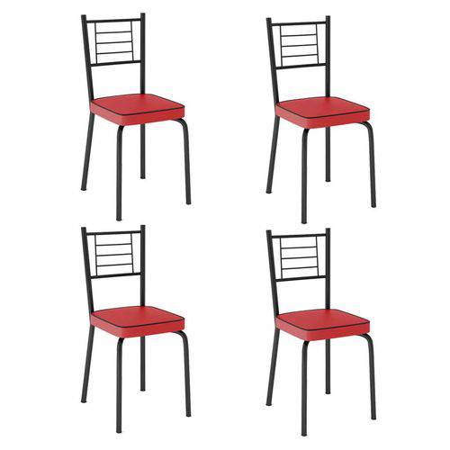 Tamanhos, Medidas e Dimensões do produto Conjunto de 4 Cadeiras Juliana Vermelha