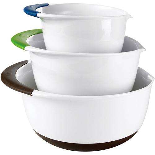 Tamanhos, Medidas e Dimensões do produto Conjunto de 3 Bowls em Plástico Branco - Oxo
