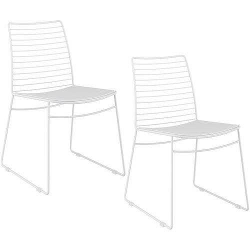 Tamanhos, Medidas e Dimensões do produto Conjunto de 2 Cadeiras 1712 – Carraro - Branco