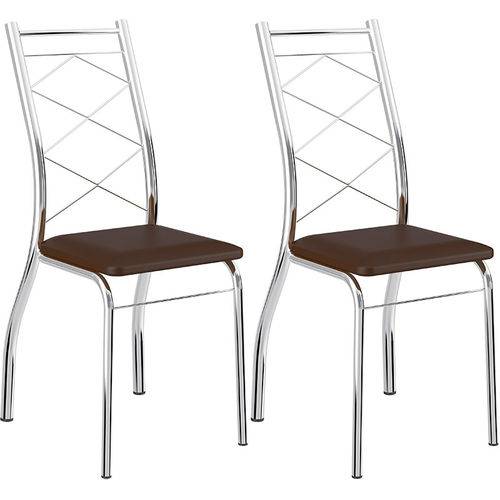 Tamanhos, Medidas e Dimensões do produto Conjunto de 2 Cadeiras 1710 Napa – Carraro - Cacau