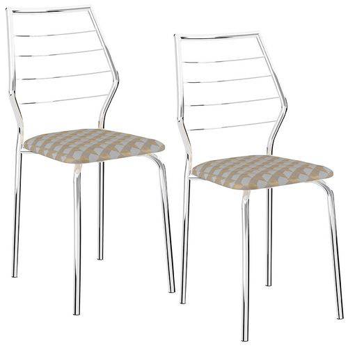Tamanhos, Medidas e Dimensões do produto Conjunto de 2 Cadeiras 1716 Retrô – Carraro - Retrô Metalizado