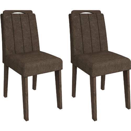 Tamanhos, Medidas e Dimensões do produto Conjunto de 2 Cadeiras Elisa - Cimol - Marrocos / Cacau