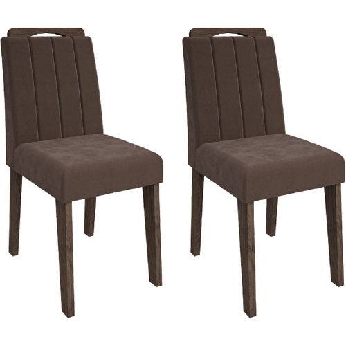 Tamanhos, Medidas e Dimensões do produto Conjunto de 2 Cadeiras Elisa - Cimol - Marrocos / Chocolate