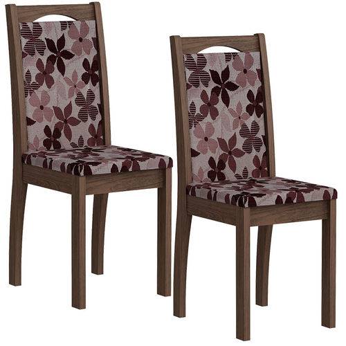 Tamanhos, Medidas e Dimensões do produto Conjunto de 2 Cadeiras Livia - Cimol - Marrocos / Floral Bordo