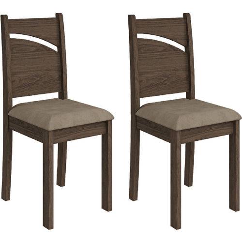 Tamanhos, Medidas e Dimensões do produto Conjunto de 2 Cadeiras Melissa - Cimol - Marrocos / Suede Marfim