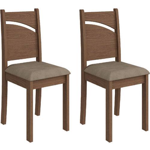 Tamanhos, Medidas e Dimensões do produto Conjunto de 2 Cadeiras Melissa - Cimol - Savana / Suede Marfim