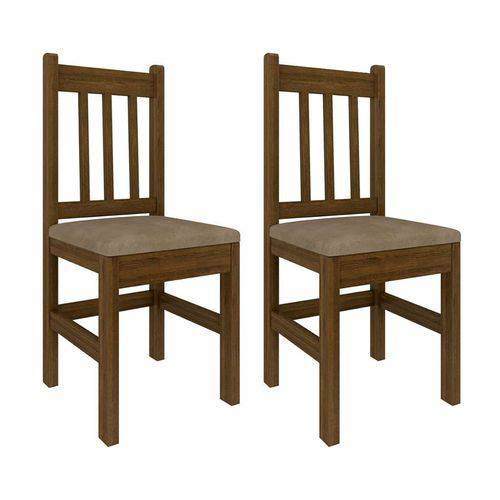 Tamanhos, Medidas e Dimensões do produto Conjunto de 2 Cadeiras Mily Suede Canela