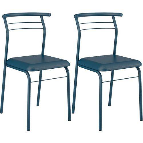 Tamanhos, Medidas e Dimensões do produto Conjunto de 2 Cadeiras Napa 1708 – Carraro - Azul Noturno