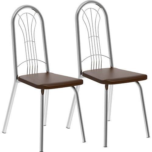 Tamanhos, Medidas e Dimensões do produto Conjunto de 2 Cadeiras Napa 182 – Carraro - Cacau
