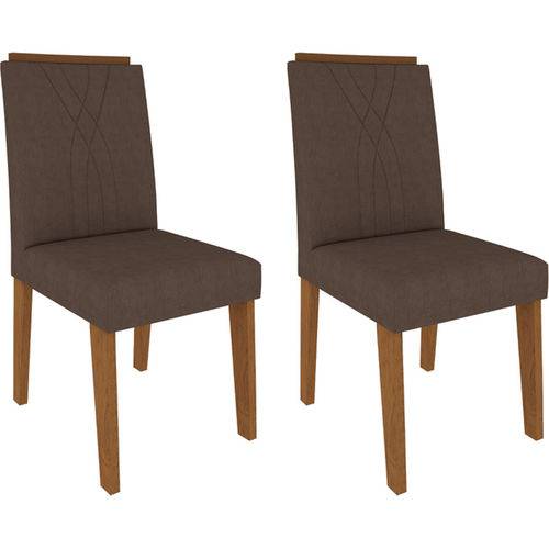 Tamanhos, Medidas e Dimensões do produto Conjunto de 2 Cadeiras Nicole - Cimol - Savana / Chocolate