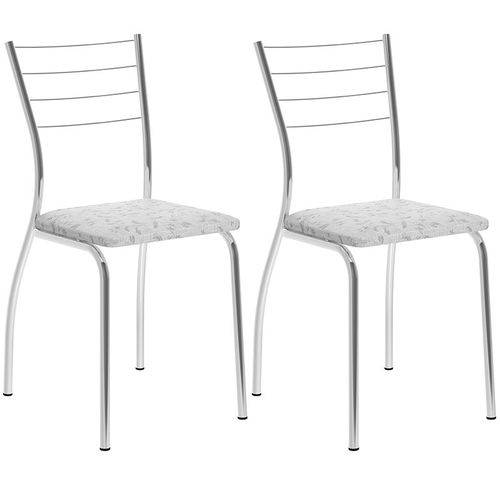 Tamanhos, Medidas e Dimensões do produto Conjunto de 2 Cadeiras Tecil 1700 – Carraro - Branco Fantasia