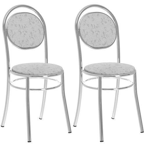 Tamanhos, Medidas e Dimensões do produto Conjunto de 2 Cadeiras Tecil 190 – Carraro - Branco Fantasia
