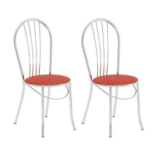Tamanhos, Medidas e Dimensões do produto Conjunto de 2 Cadeiras Valentina Vermelho