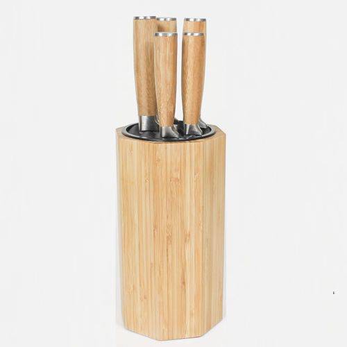 Tamanhos, Medidas e Dimensões do produto Conjunto de Facas de Cozinha LIVORNO com Cabo de Bambu (5 Peças) + Suporte em Bambu