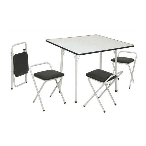 Tamanhos, Medidas e Dimensões do produto Conjunto de Mesa com 4 Cadeiras Dani Corino Branco - Única