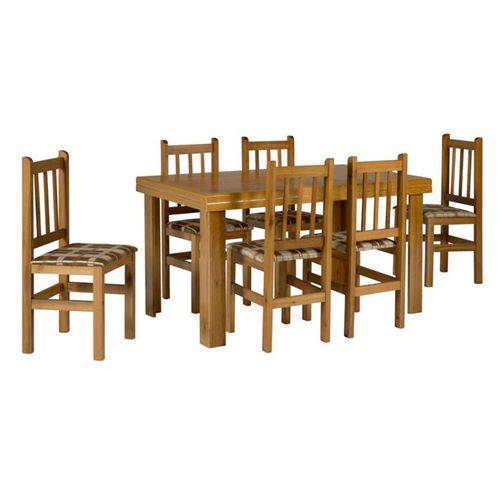 Tamanhos, Medidas e Dimensões do produto Conjunto de Mesa com 6 Cadeiras Campo Cerejeira