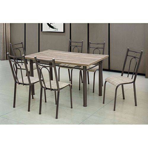 Tamanhos, Medidas e Dimensões do produto Conjunto de Mesa com 6 Cadeiras Marta Preto