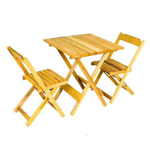 Tamanhos, Medidas e Dimensões do produto Conjunto de Mesa e 02 Cadeiras Dobráveis Itaúba