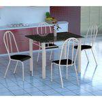 Tamanhos, Medidas e Dimensões do produto Conjunto de Mesa Genova com 4 Cadeiras Alicante Branco e Preto Liso