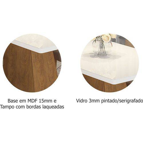 Tamanhos, Medidas e Dimensões do produto Conjunto de Mesa Helen 130x80cm com 4 Cadeiras Marina - Cimol - Savana / Branco / Caramelo