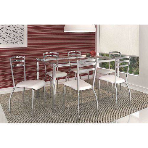 Tamanhos, Medidas e Dimensões do produto Conjunto de Mesa Reno com 6 Cadeiras Portugal Branco