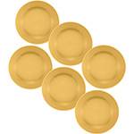 Tamanhos, Medidas e Dimensões do produto Conjunto de Pratos Sobremesa 18cm 6 Peças Donna Amarelo - Biona