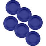 Tamanhos, Medidas e Dimensões do produto Conjunto de Pratos Sobremesa 18cm 6 Peças Donna Azul - Biona