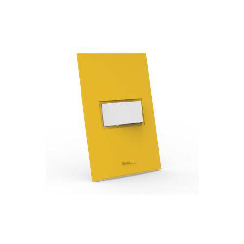 Tamanhos, Medidas e Dimensões do produto Conjunto Interruptor Simples - Beleze Amarelo Girassol