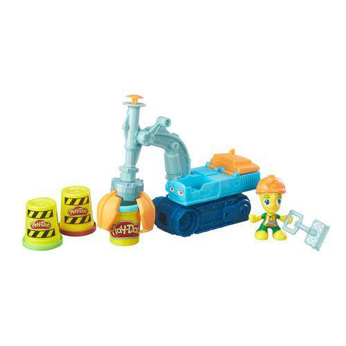 Tamanhos, Medidas e Dimensões do produto Conjunto Massa de Modelar - Figura e Veículo - Play-Doh Town - Escavadeira - Hasbro