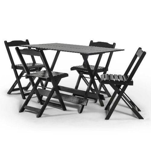 Tamanhos, Medidas e Dimensões do produto Conjunto Mesa em Madeira Maciça Disamóveis Boston 120X70cm com 4 Cadeiras Las Vegas - Tabaco