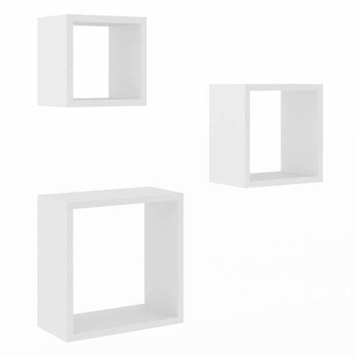 Tamanhos, Medidas e Dimensões do produto Conjunto Nichos Trio Decorativo - Branco