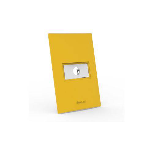 Tamanhos, Medidas e Dimensões do produto Conjunto Placa com Furo - Beleze Amarelo Girassol Enerbras