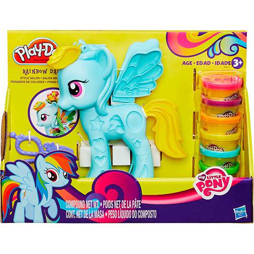 Tamanhos, Medidas e Dimensões do produto Conjunto Play-Doh My Little Pony Pônei e Penteados - Hasbro
