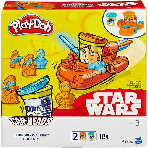 Tamanhos, Medidas e Dimensões do produto Conjunto Play-Doh Star Wars Luke Skywalker e R2-D2 - Hasbro