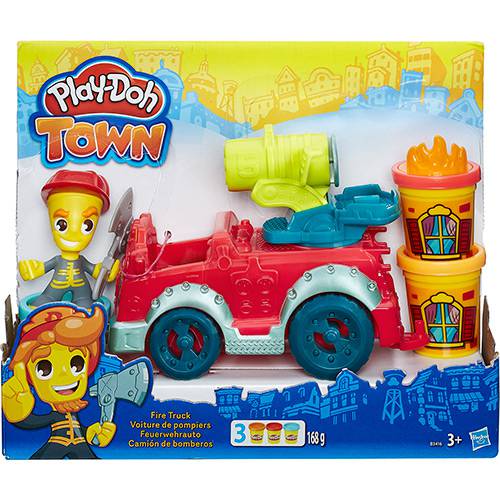 Tamanhos, Medidas e Dimensões do produto Conjunto Play-Doh Town Carro de Bombeiro - Hasbro