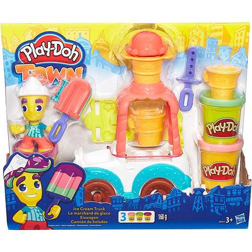 Tamanhos, Medidas e Dimensões do produto Conjunto Play-Doh Town Carro de Sorvete - Hasbro