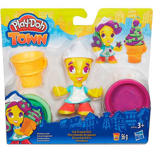 Tamanhos, Medidas e Dimensões do produto Conjunto Play-Doh Town com Figura Sorvete - Hasbro