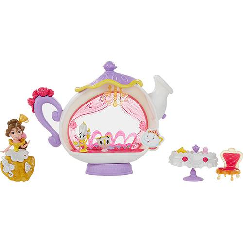 Tamanhos, Medidas e Dimensões do produto Conjunto Princesas Disney Mini Cenário Luxo Bela - Hasbro