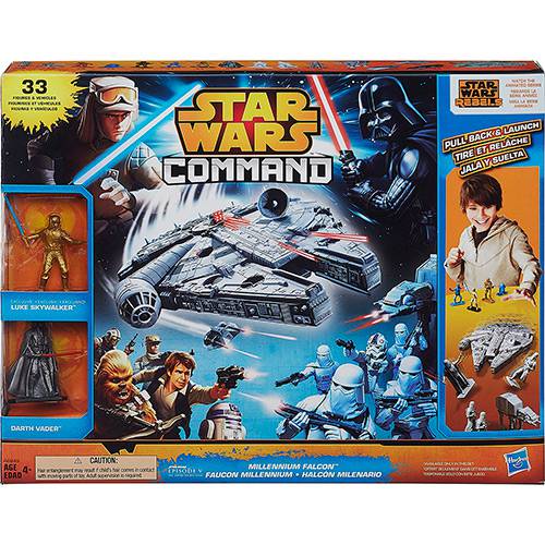 Tamanhos, Medidas e Dimensões do produto Conjunto Star Wars Command Millennium Falcon Hasbro
