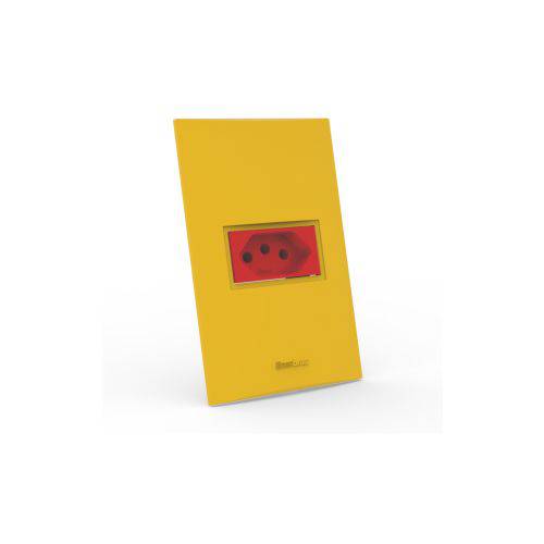 Tamanhos, Medidas e Dimensões do produto Conjunto Tomada 20A Vermelha - Beleze Amarelo Girassol