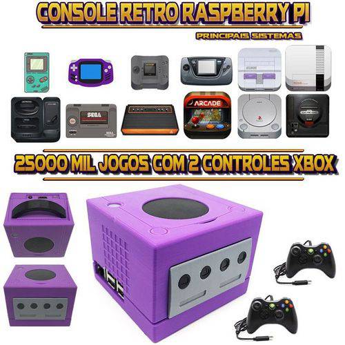 Tamanhos, Medidas e Dimensões do produto Console Retrô Mini GameCube RetroPie 25.000 Jogos + 2 Controles XBOX 360