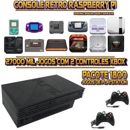Tamanhos, Medidas e Dimensões do produto Console Retrô Mini PS2 RetroPie (1.800 Jogos para PS1) 27.000 Jogos + 2 Controles XBOX