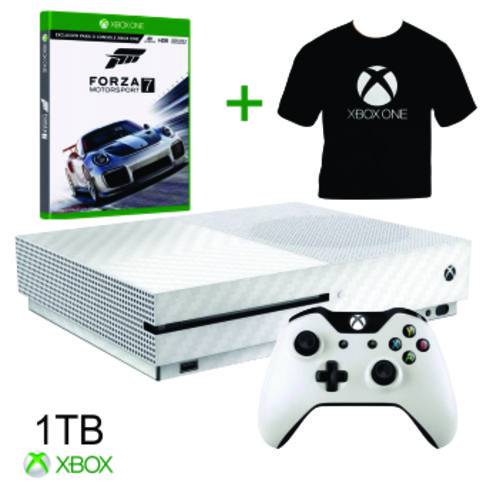 Tamanhos, Medidas e Dimensões do produto Console Xbox One S 1 Tera Branco Controle Original Microsoft Ultra HDR 4k Jogo Forza Horizon 7 Camiseta Xbox