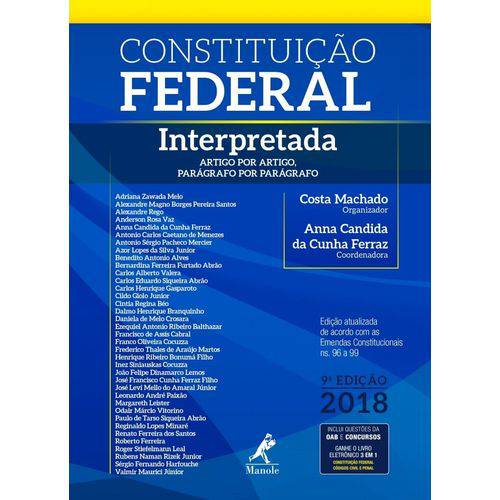 Tamanhos, Medidas e Dimensões do produto Constituição Federal Interpretada 2018 - 9ª Edição
