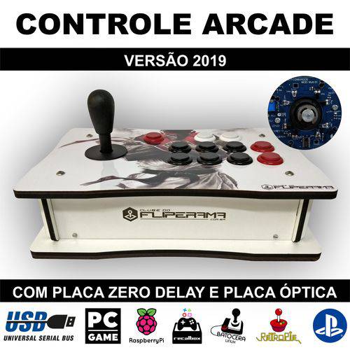 Tamanhos, Medidas e Dimensões do produto Controle Arcade Fliperama Zero Delay com Placa Óptica