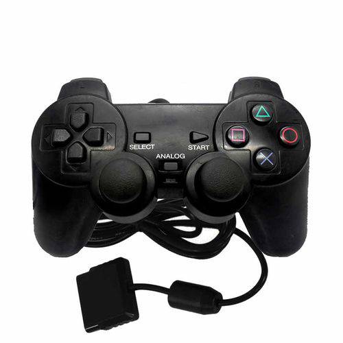 Tamanhos, Medidas e Dimensões do produto Controle para Playstation 2 Dualshock com Fio Analógico com Vibração