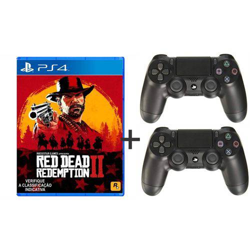 Tamanhos, Medidas e Dimensões do produto Controle Sem Fio Dualshock 4 Sony + Red Dead Redemption 2 - PS4