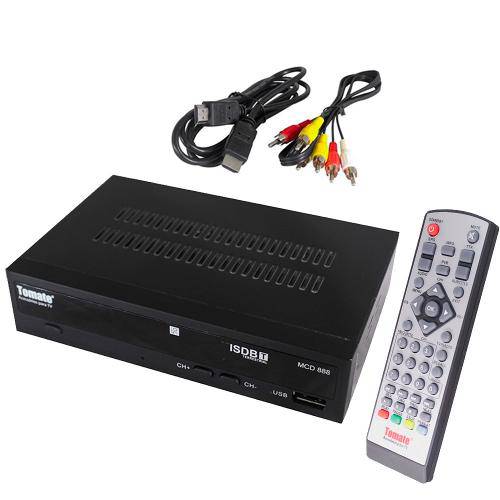 Tamanhos, Medidas e Dimensões do produto Conversor Digital e Gravador para TV Analógica MCD-888,rádio Digital,MP3,conexão USB,Bivolt - Tomate