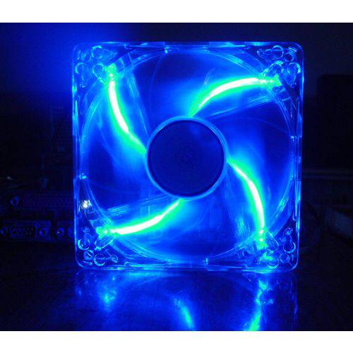 Tamanhos, Medidas e Dimensões do produto Cooler Fan Ventilador P/ Gabinete 80mm Led Neon Azul