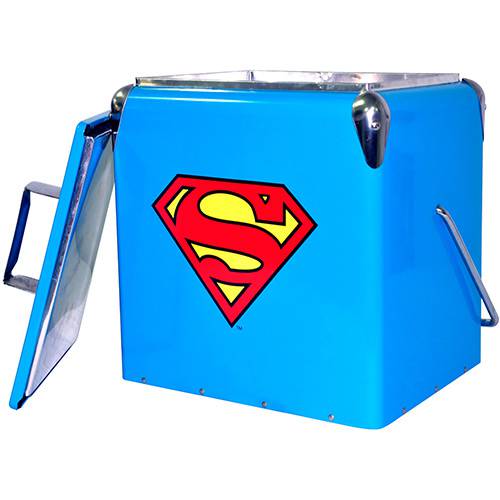 Tamanhos, Medidas e Dimensões do produto Cooler Metal DC Superman Logo Azul - Urban